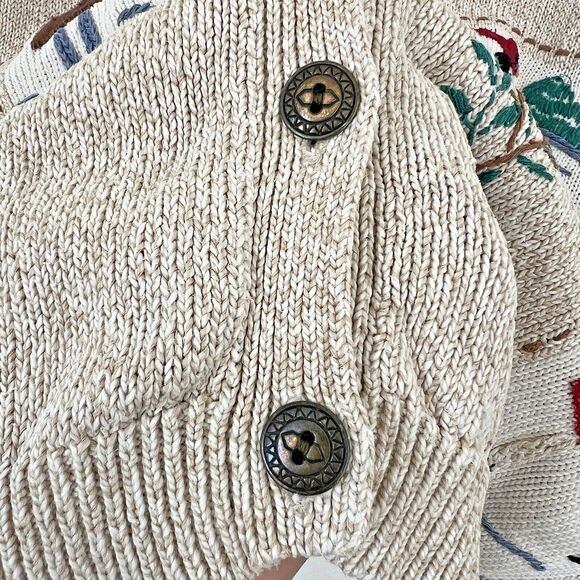 Alfred Dunner Knit Cardigan Sweater Sz L Novelty Floral Embroidered‎ Ice Skating - Picture 7 of 16